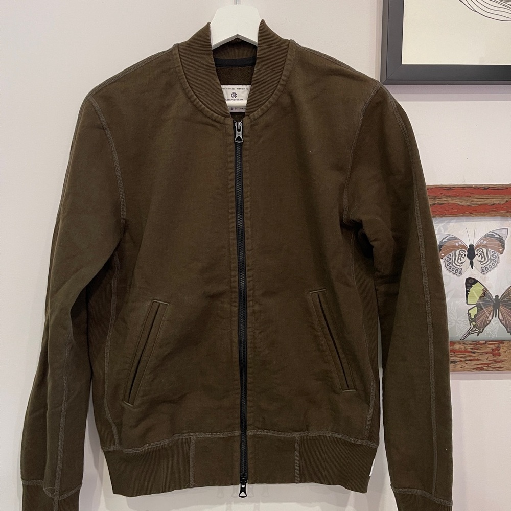 Reigning Champ Dark Brown Zip Up Sweater
